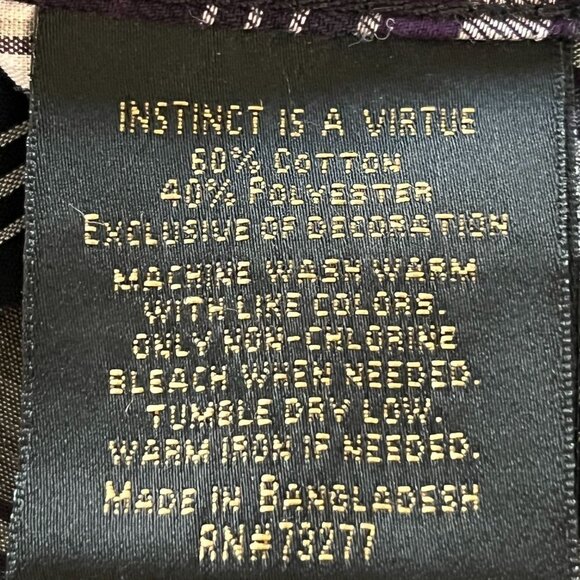 Helix Button Up Shirt Mens L Black White Checkered Plaid Western Roll Up Cuffs - Picture 12 of 12